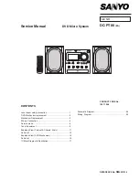 Sanyo DC-PT80 Service Manual предпросмотр