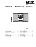 Предварительный просмотр 1 страницы Sanyo DC-UB1470 Service Manual