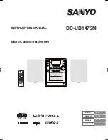 Sanyo DC-UB1475M Instruction Manual предпросмотр