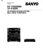 Предварительный просмотр 1 страницы Sanyo DC-X1000MD Instruction Manual