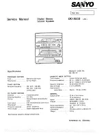 Предварительный просмотр 1 страницы Sanyo DC-X850 Service Manual