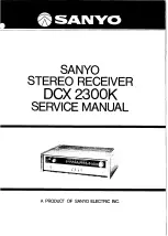 Sanyo DCX 2300K Service Manual preview