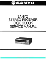 Preview for 1 page of Sanyo DCX 6000K Service Manual