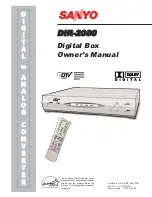 Sanyo DIR-2000 Owner'S Manual preview