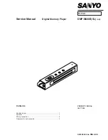 Sanyo DMP-M600B(SL) Service Manual preview