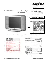 Preview for 1 page of Sanyo DP15657 Service Manual