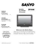 Sanyo DP19648 - 19" LCD TV Owner'S Manual preview