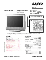 Sanyo DP19657 Service Manual preview