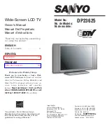 Preview for 1 page of Sanyo DP23625 Owner'S Manual