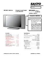 Sanyo DP23625 Service Manual preview