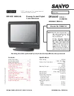 Sanyo DP26647 Service Manual preview