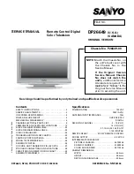 Preview for 6 page of Sanyo DP26649 - 26" LCD TV Service Manual