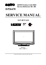 Preview for 4 page of Sanyo DP26670 - 26" Diagonal LCD/DVD HDTV Combo Service Manual