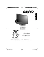 Sanyo DP26671 Owner'S Manual preview