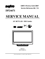 Preview for 4 page of Sanyo DP26671 Service Manual