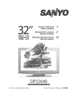 Sanyo DP32640 - 31.5" Diagonal LCD HDTV 720p Owner'S Manual preview