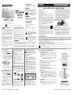 Предварительный просмотр 1 страницы Sanyo DP32642 Owner'S Manual