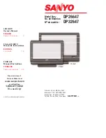 Preview for 1 page of Sanyo DP32647 Owner'S Manual