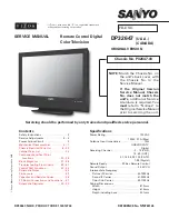 Preview for 1 page of Sanyo DP32647 Service Manual