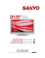 Sanyo DP32649 - 32" LCD TV Owner'S Manual preview