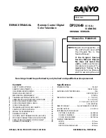 Sanyo DP32649 - 32" LCD TV Service Manual preview