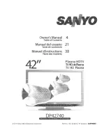 Sanyo DP42740 - 42"Class 720p Plasma Owner'S Manual preview