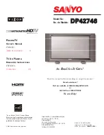 Sanyo DP42746 Owner'S Manual preview