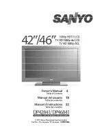 Preview for 1 page of Sanyo DP42841 Owner'S Manual