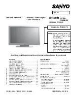 Sanyo DP42841 Service Manual preview