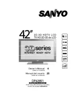 Sanyo DP42851 Owner'S Manual preview