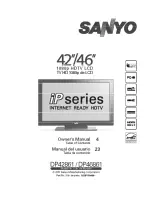 Preview for 1 page of Sanyo DP42861 Owner'S Manual