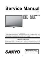 Preview for 1 page of Sanyo DP46132 Service Manual