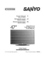 Sanyo DP47840 Owner'S Manual preview