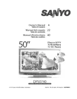 Preview for 1 page of Sanyo DP50740 - 50" Diagonal Plasma HDTV 720p Owner'S Manual