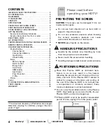 Preview for 4 page of Sanyo DP50740 - 50" Diagonal Plasma HDTV 720p Owner'S Manual