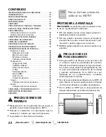 Preview for 22 page of Sanyo DP50740 - 50" Diagonal Plasma HDTV 720p Owner'S Manual