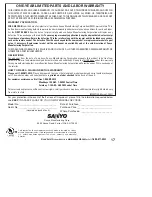 Preview for 17 page of Sanyo DP50747 Owner'S Manual