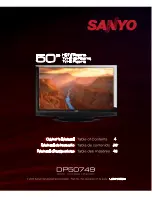 Preview for 1 page of Sanyo DP50749 - 50" Plasma TV Owner'S Manual