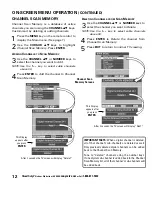 Preview for 12 page of Sanyo DP52848 - 52" LCD TV Owner'S Manual