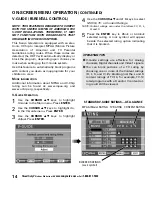 Preview for 14 page of Sanyo DP52848 - 52" LCD TV Owner'S Manual