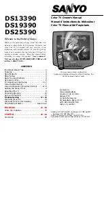 Sanyo DS13390, DS19390, DS25390 Owner'S Manual preview