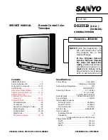 Sanyo DS25520 Service Manual preview