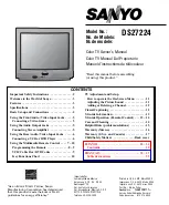 Sanyo DS27224 Owner'S Manual preview