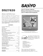 Sanyo DS27820 Owner'S Manual предпросмотр