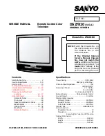 Sanyo DS27820 Service Manual preview