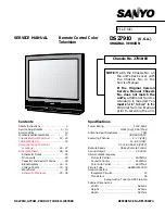 Sanyo DS27910 Service Manual preview