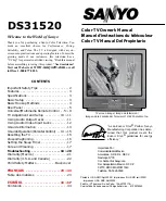 Sanyo DS31520 Owner'S Manual preview