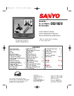 Sanyo DS31820 Owner'S Manual preview