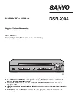 Preview for 1 page of Sanyo DSR-2004 Instruction Manual