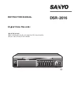 Sanyo DSR-2016 Instruction Manual preview